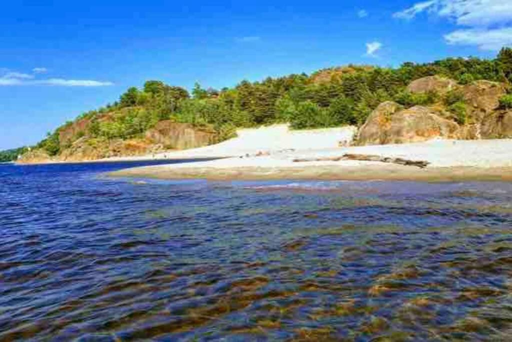 Idyllisk Lite Anneks Med Enestaende Uteplass Larvik Exteriér fotografie